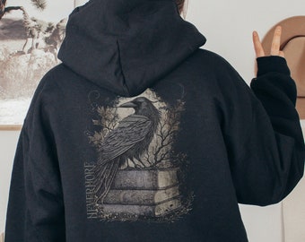 Edgar Allan Poe Shirt Poe T-Shirt Vintage Raven Shirt Vintage Crow  Hoodie Nevermore Shirt Vintage Poem Shirt Poe Hoodie Dark Academia Cloth