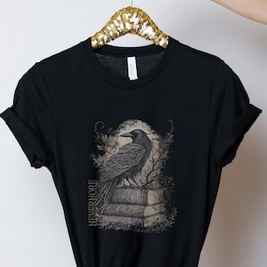 Edgar Allan Poe Shirt Poe T-Shirt Vintage Crow Shirt Vintage Crow Tshirt Nevermore Shirt Vintage Poem Shirt The Raven Tshirt Dark Academia