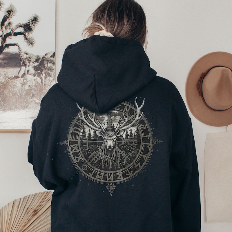 Cartoon Viking Norse Men's Zip Up Hoodie