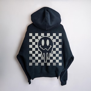 Zip up Hoodie Smiley Face - Etsy