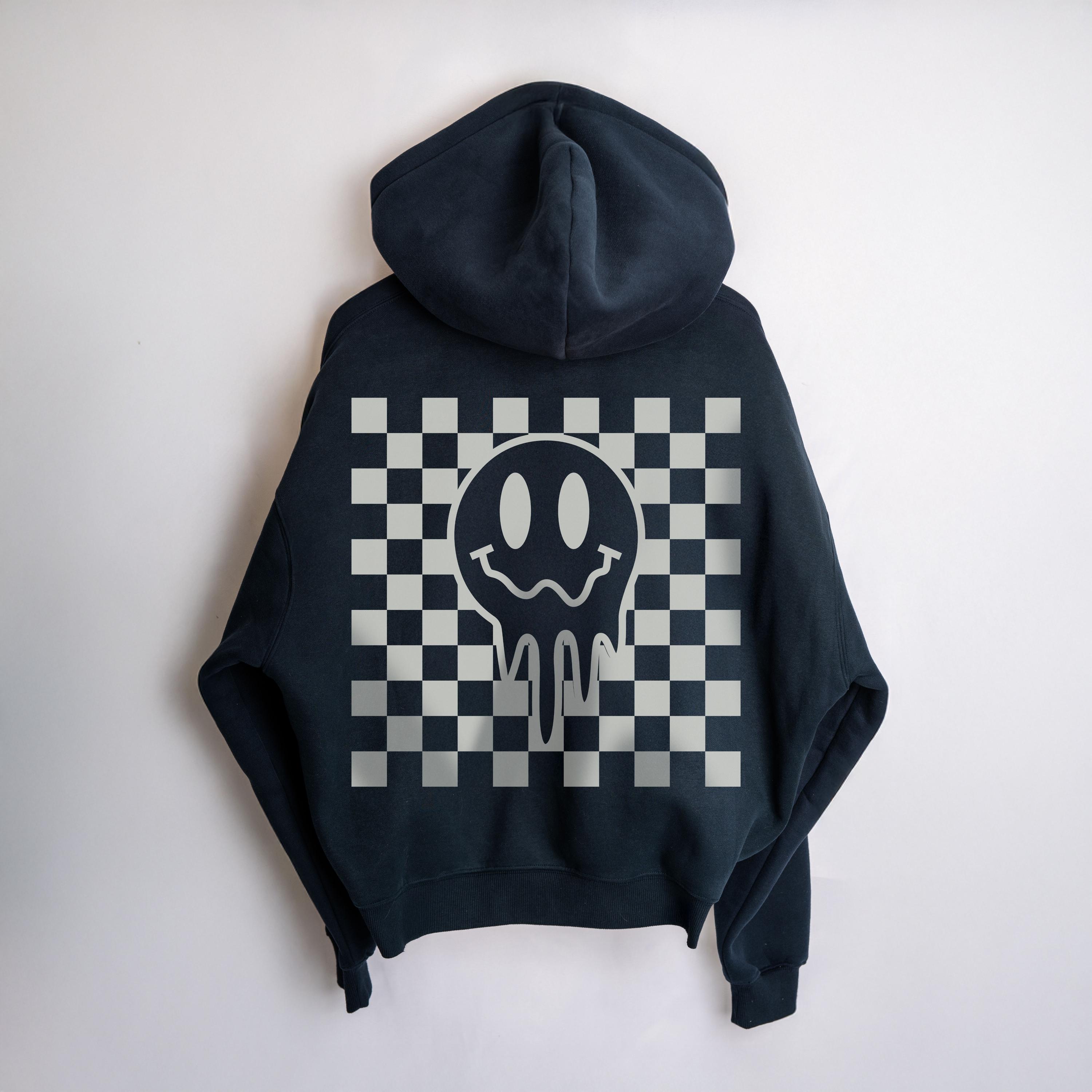 Zip up Hoodie Smiley Face - Etsy Canada