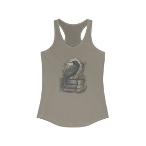 Dark academia and gothic aesthetic tank top with Edgar Allan Poe's "The Raven"