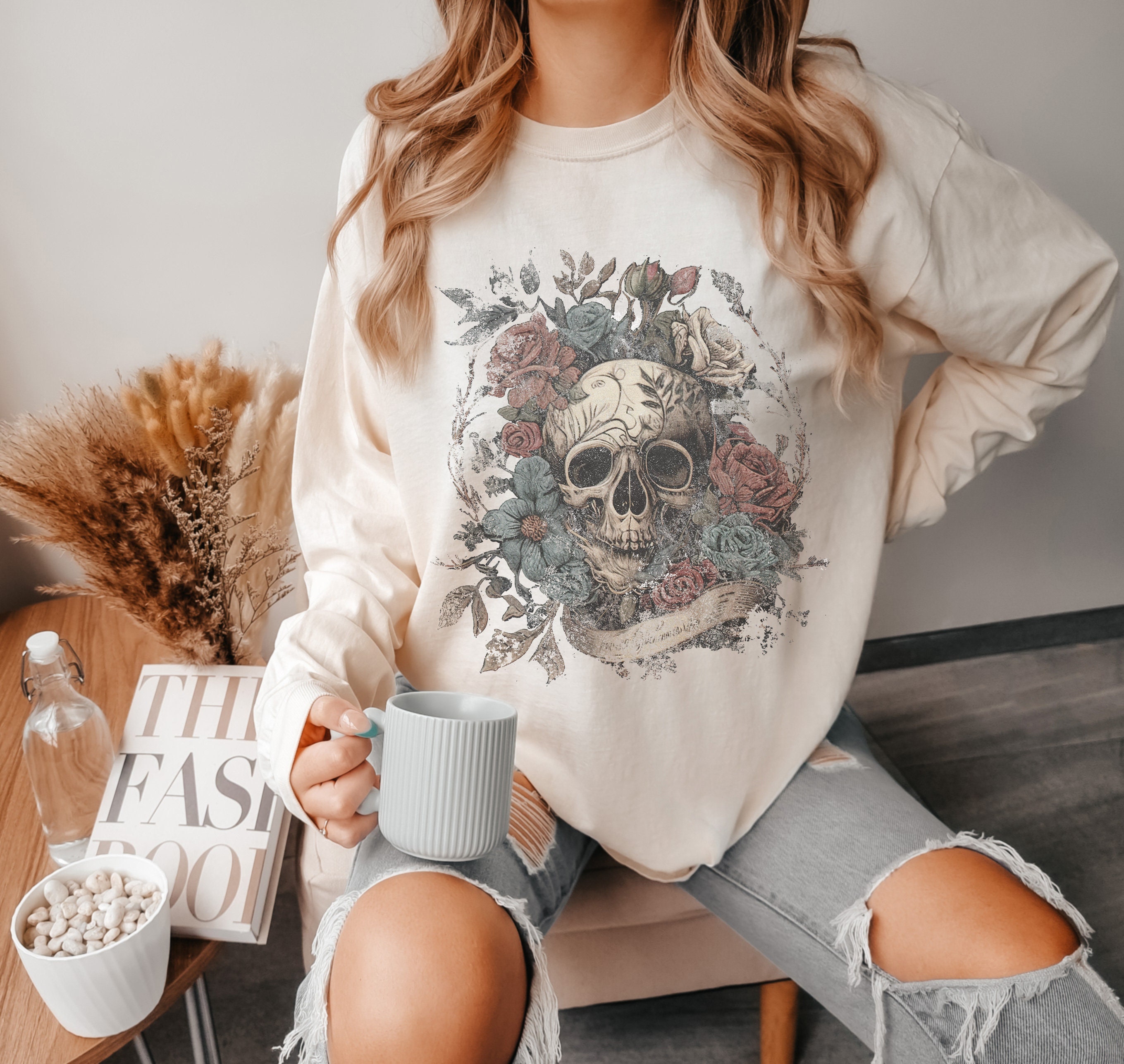 Skull Long Sleeve - Etsy