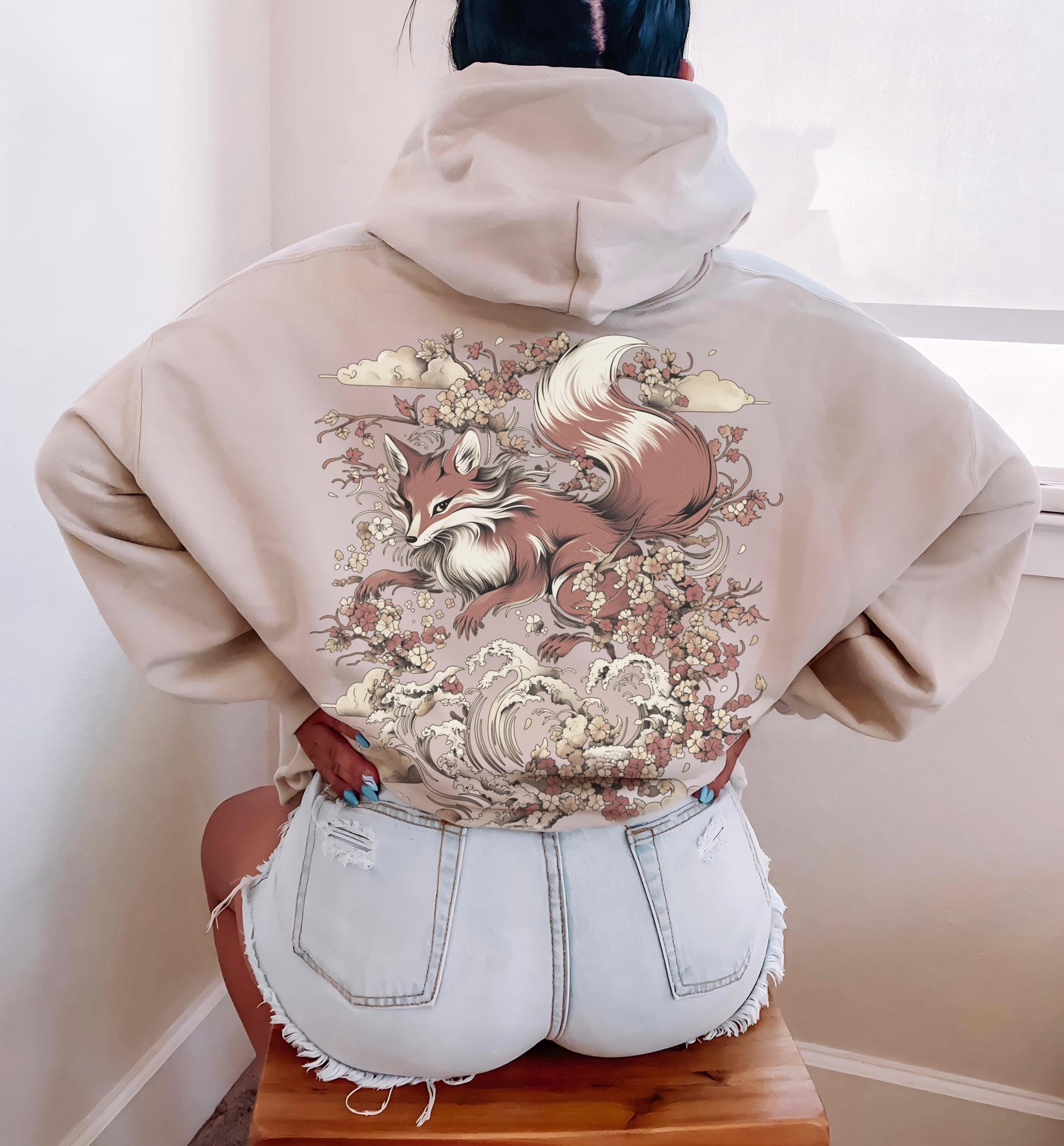 Kitsune Fox Hoodie - Etsy