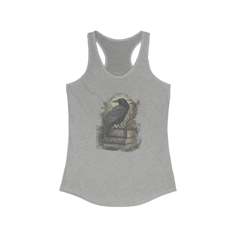 Dark academia and gothic aesthetic tank top with Edgar Allan Poe's "The Raven"