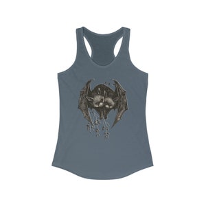 Cute Whimsigoth Gothic Bat Pair Love Tank Top Gothic Vampire Dark Gobincore Racerback Tee Night Witchy Top Dark Academia Shirt Woman Gift Trendy