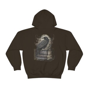 Edgar Allan Poe Shirt Poe T-Shirt Vintage Raven Shirt Vintage Crow Hoodie Nevermore Shirt Vintage Poem Shirt Poe Hoodie Dark Academia Cloth Dark Chocolate