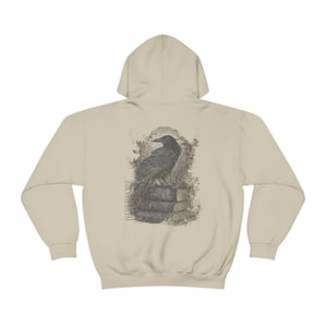 Edgar Allan Poe Shirt Poe T-Shirt Vintage Raven Shirt Vintage Crow Hoodie Nevermore Shirt Vintage Poem Shirt Poe Hoodie Dark Academia Cloth Sand
