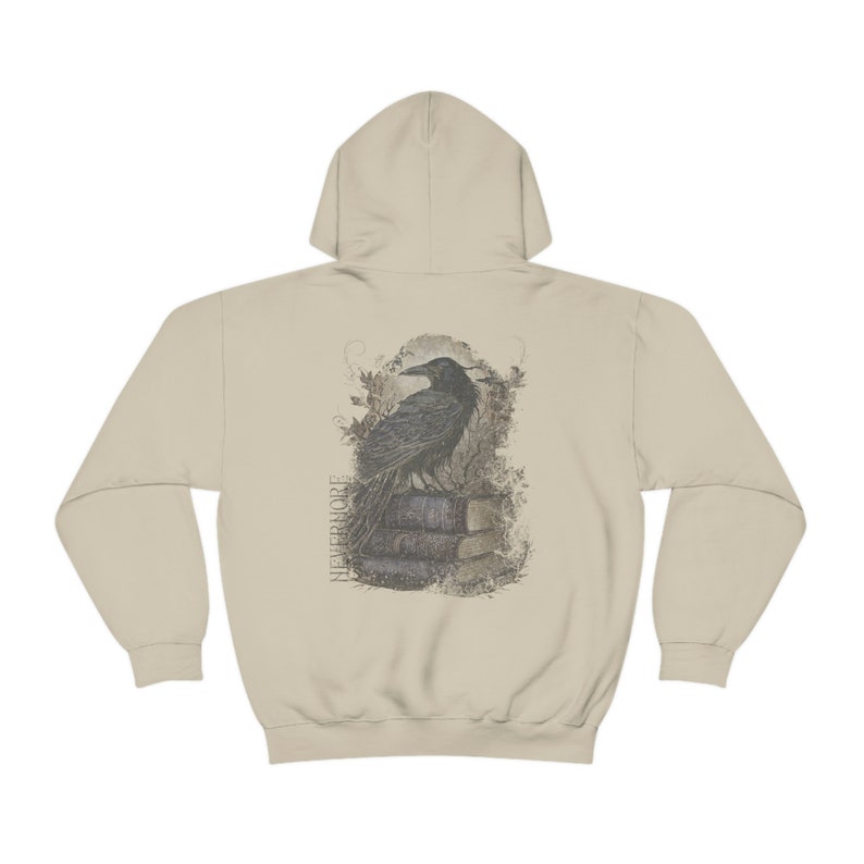 Edgar Allan Poe Shirt Poe T-Shirt Vintage Raven Shirt Vintage Crow Hoodie Nevermore Shirt Vintage Poem Shirt Poe Hoodie Dark Academia Cloth Sand