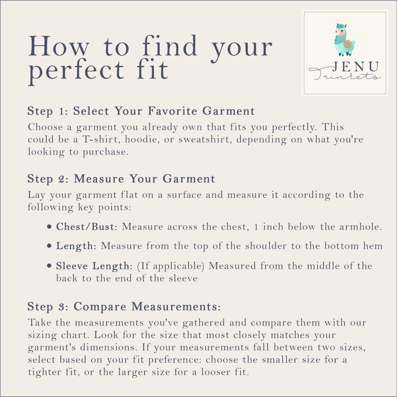 Peut inclure: Un guide pour trouver la taille id&eacute;ale pour vos v&ecirc;tements. Le guide comprend des instructions sur la fa&ccedil;on de mesurer votre v&ecirc;tement pr&eacute;f&eacute;r&eacute;, y compris la poitrine, la longueur et la longueur des manches. Il explique &eacute;galement comment comparer vos mesures &agrave; un tableau des tailles pour trouver la taille id&eacute;ale.