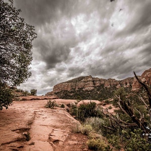 Arizona red rock canyon landscape sky desert wall art poster