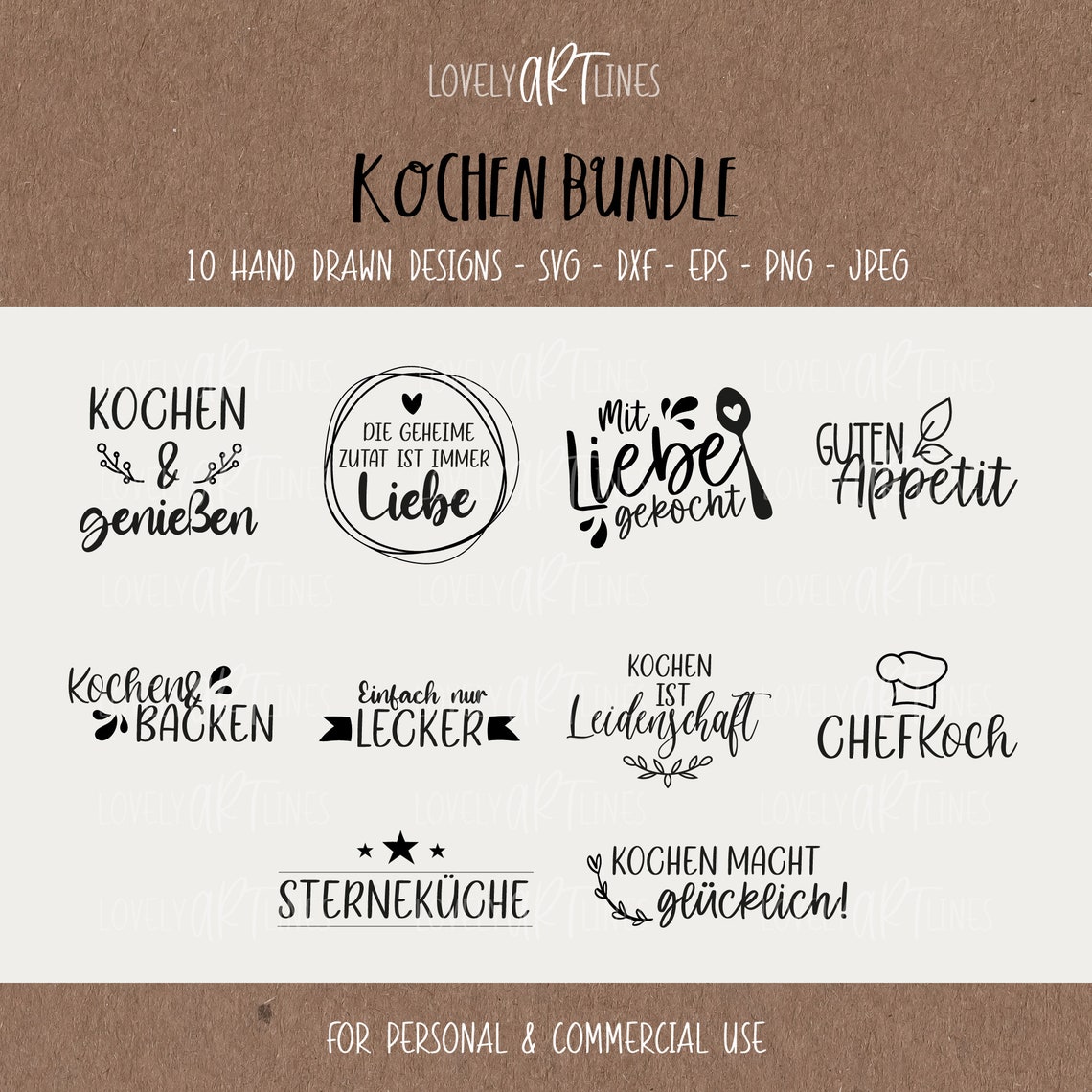 Kochen SVG Bundle, Plotterdatei Koch für Cricut, Küchen Vector Icons ...