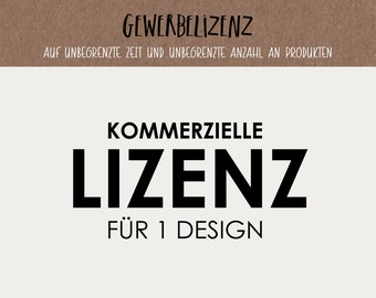 Gewerbelizenz für 1 Design | Kommerzielle Lizenz auf unbegrenzte Zeit und unbegrenzte Anzahl an Produkten (inkl. Print-on-Demand)