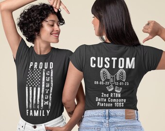 Custom Military Family Day T-Shirt: Bootcamp Graduation, Women's Cut