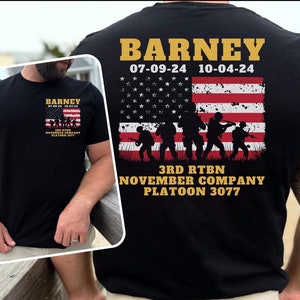 Custom Family Day Basic Training Army Mom boot camp graduation Proud Custom Military Front Back Shirt Family Day Shirts RTBN Platoon Company