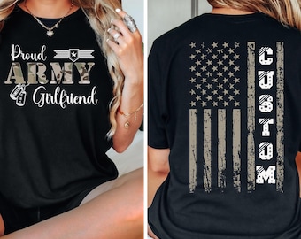 Benutzerdefinierte stolze Armee-Familien-Shirts, stolze Armee-Familien-Hemden Personalisierte Militärfamilie T-Shirts Benutzerdefinierte Armee-Familien-T-Shirts, Armee-Abschluss-T-Stück
