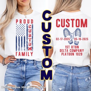 Custom Proud Military Family Bootcamp Graduation Tshirt Matching Military Graduation Basic Training Graduation Tee Patriotic Boot Camp Shirt