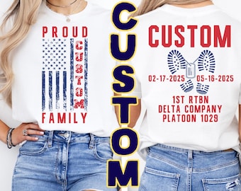 Bootcamp Graduation Military Graduation Family Matching Custom Military Shirts Military Bootcamp Graduation Proud Family Shirts Custom Shirt