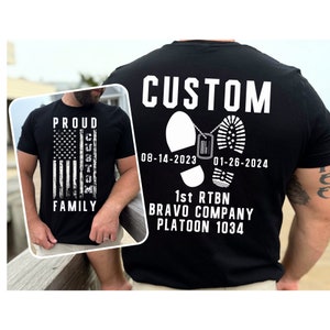 Custom Patriotic Shirts Matching Graduation Bootcamp shirts Family day TShirts Soldier Graduation Matching Family t-shirts Custom Boot Camp