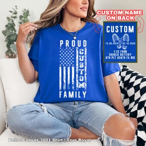Bootcamp Graduation Family Tee, Personalized Name & Dates, Custom Military Shirt, Platoon Company Gift, Patriotic Bootprints, Proud Soldiers