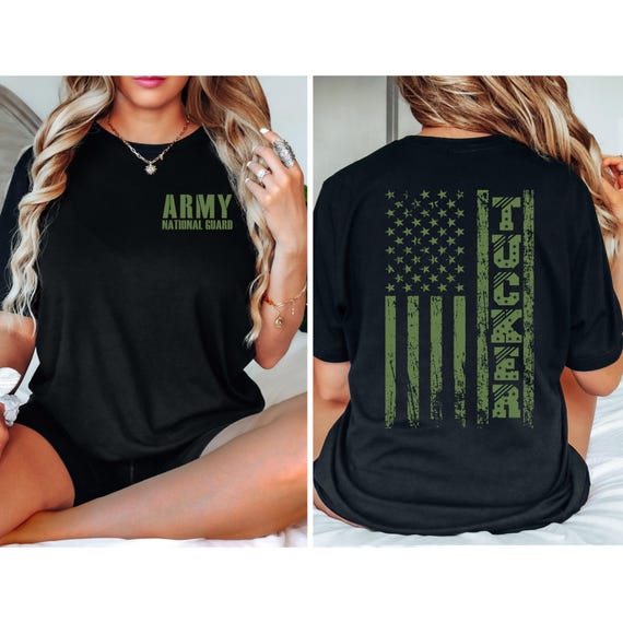 Army Soldier Name Custom Army National Guard Custom Tshirt Personalize Name Shirt Soldier Support Shirt Army Girlfriend Army National Guards