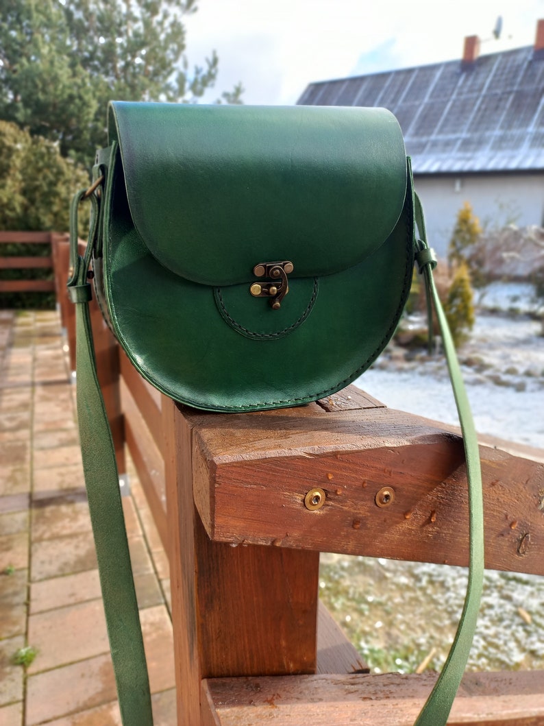 Witchy fantasy classic steampunk natural leather bag image 6
