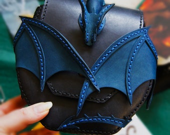 Dragon Embrace belt bag, natural leather