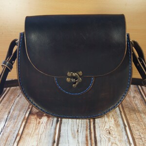 Witchy fantasy classic steampunk natural leather bag image 4