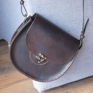 Witchy fantasy classic steampunk natural leather bag image 5