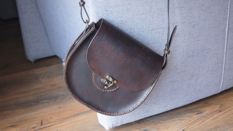 Witchy fantasy classic steampunk natural leather bag image 5
