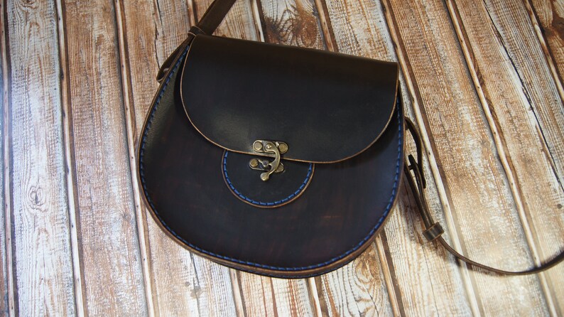Witchy fantasy classic steampunk natural leather bag image 9