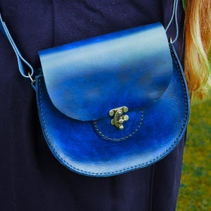 Witchy fantasy classic steampunk natural leather bag image 2