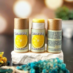 Lemon Drop - All Natural Lip Balm - 0.5 oz Compostable Tube