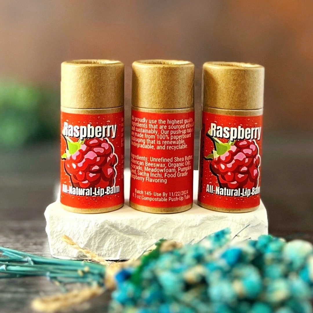 Raspberry Giant Lip Balm - All Natural - Etsy