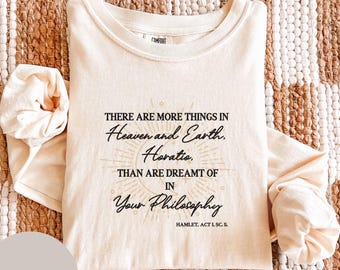 Hamlet Quote Typography Long Sleeve T-Shirt, Literary Shirt