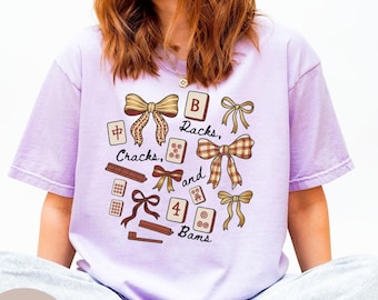 Mahjong Shirt, Cute Mahjong Tee, Mahjong Gift, Gaming Shirt, Comfort Colors 1717