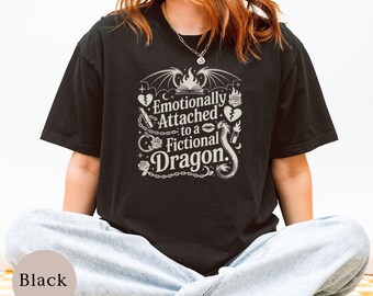Fantasy Book Lover Tee, Dragon Fandom Shirt, Book Lover Shirt, Fantasy Reader Shirt, Romantasy Reader Shirt, Comfort Colors 1717