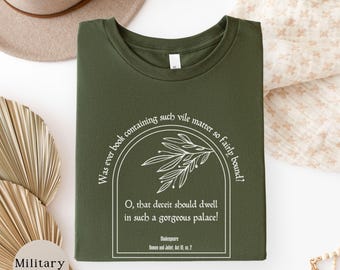 Literary Quote Tee, Romeo and Juliet Shirt, Shakespeare Lover Shirt