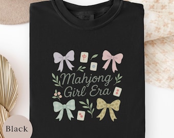 Cute Mahjong Shirt, Mahjong Gift, Gaming Shirt, Mahjong Aesthetic Top, Comfort Colors 1717