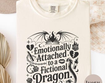 Fictional Dragon T-shirt, Fantasy Book Lover Tee, Dragon Fandom Shirt