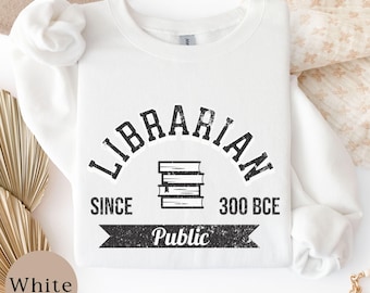 Collegiate Public Librarian Sweatshirt, Library Shirt, Librarian Gift