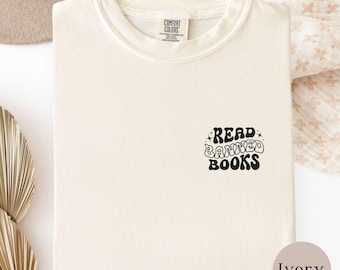 Retro Read Banned Books T-Shirt, Literary Protest Apparel
