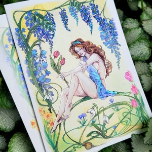 Carte de voeux Quatre Saisons Printemps
