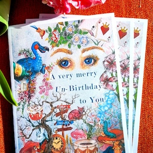 Cartes de vœux "Alice au Pays des Merveilles" Non-Anniversaire
