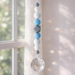 Sonnenfänger in Hellblau und Grau – Ideales Geschenk für die Kleinen zum Schulanfang, Kleinigkeit für Babyparty
