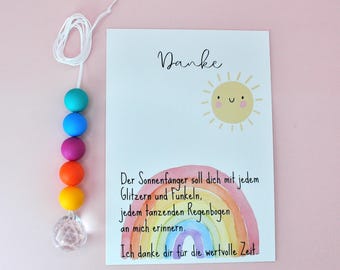 Farewell gift for kindergarten teacher, thank you for kindergarten teacher, suncatcher, farewell gift for kindergarten teacher, suncatcher