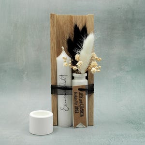 Edles Trauergeschenk, Trauerbox, mit Trauerkerze, Trostlicht, Beileidsbekundung, Kondolenzgeschenk, Trauerfeier
