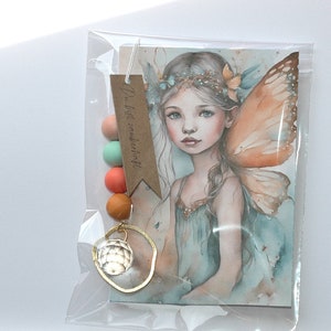 Sonnenfänger mit Karte (KI generiert), kleine Fee,Lichtfänger, Geschenk für Mädchen, Deko Mädchenzimmer, Dekoration Kinderzimmer