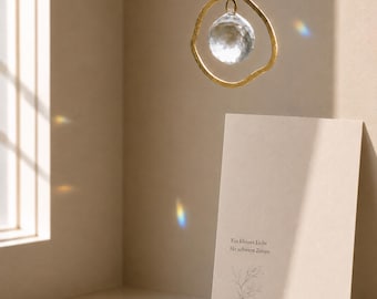 Trauergeschenk mit Sonnenfänger | Erinnerungsgeschenk Trauer | Ein kleines Licht für schwere Zeiten | Beileidsgeschenk