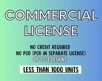 Commercial License for up to 3 designs | Trendy Svg | Cricut Files | Silhouette Cut Files